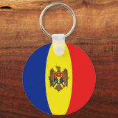 モルドバフィシェイ国旗のキーチェーン キーホルダー (正面)