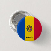 モルドバボタン愛国的モルドバ国旗のファッション 缶バッジ (正面&裏面)