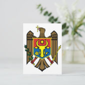 モルドバ公式コートオブアームズ紋章 ポストカード (スタンド正面)