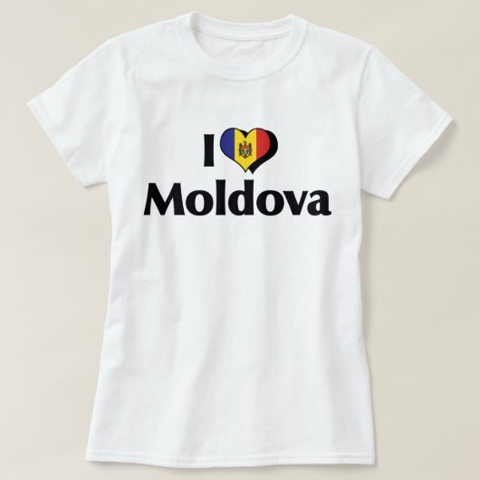 モルドバ国旗が好き Tシャツ (デザイン正面)