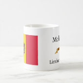 モルドバ国旗と国歌の名前の磁器マグカップ コーヒーマグカップ (中央)