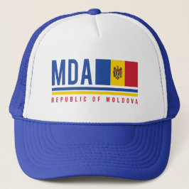 モルドバ国旗とISOコードデザイン キャップ