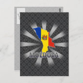モルドバ国旗の地図2.0 ポストカード (正面/裏面)