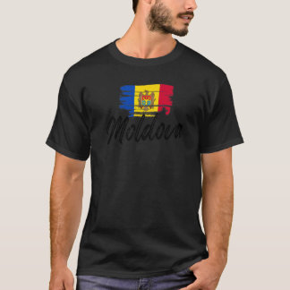 モルドバ国旗モルドバモルドバプライドハート Tシャツ