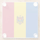 モルドバ国旗 ガラスコースター (裏面)