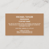 モルドバ国旗&コート・オブ・アームズ、モルドバ国旗 名刺 (裏面)