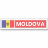モルドバ国旗 シール (正面)