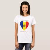 モルドバ国旗 スウィートハート Tシャツ (正面フル)
