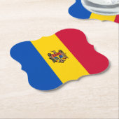 モルドバ国旗 ペーパーコースター (アングル)