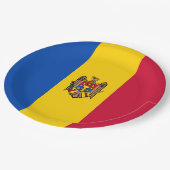 モルドバ国旗 ペーパープレート (アングル)