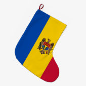モルドバ国旗 ラージクリスマスストッキング (正面 (吊り時))
