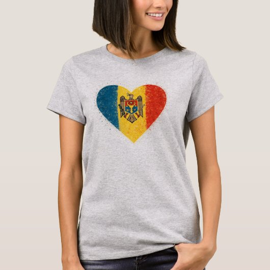 モルドバ大好き – Iubesc Moldova Tシャツ (正面)