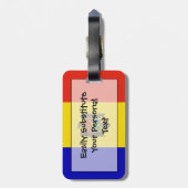 モルドバ簡単ID個人用フラグ ラゲッジタグ (裏面縦)