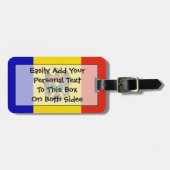 モルドバ簡単ID個人用フラグ ラゲッジタグ (正面横)