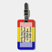 モルドバ簡単ID個人用フラグ ラゲッジタグ (正面縦)