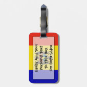 モルドバ簡単ID個人用フラグ ラゲッジタグ (裏面縦)