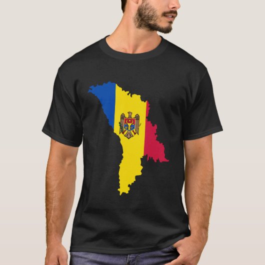 モルドバ，モルドバ国旗，モルドバ国旗。 Tシャツ (正面)