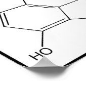 モルヒネ化学構造ポスター ポスター (角)