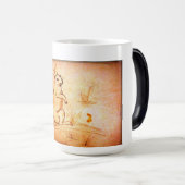 モルヒネ・マグ：砂漠のウサギ動物愛好家 モーフィングマグカップ (正面右)