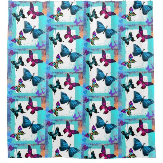 モルフォのハゲの世界 シャワーカーテン (正面)