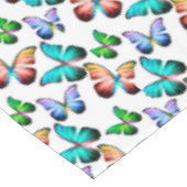 モルフォのレルム青のエキゾチックな蝶パターン テーブルクロス (アングル)