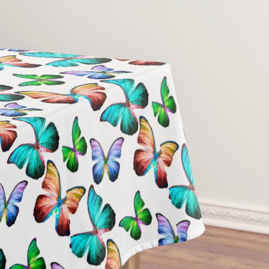 モルフォのレルム青のエキゾチックな蝶パターン テーブルクロス (インサイチュ)