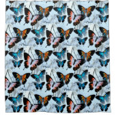 モルフォの壮大なレインボーバターリー シャワーカーテン (正面)