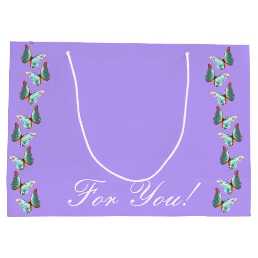 モルフォラベンダーバタフライ抱き枕 ラージペーパーバッグ (裏面)