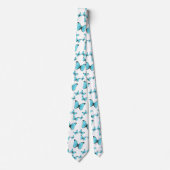 モルフォ蝶の漫画イラストレーション ネクタイ (正面)