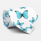 モルフォ蝶の漫画イラストレーション ネクタイ (ロール)
