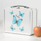 モルフォ蝶の漫画イラストレーション メタルランチボックス (インサイチュ)