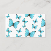 モルフォ蝶の漫画イラストレーション 名刺 (裏面)