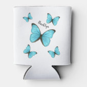 モルフォ蝶の漫画イラストレーション 缶クーラー (正面)