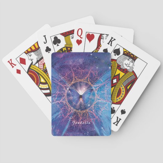 モルホバタフライ/銀河系マンダラ紙コースター トランプ (裏面)