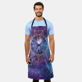 モルホバタフライ/銀河系曼荼羅 エプロン (着用した状態)