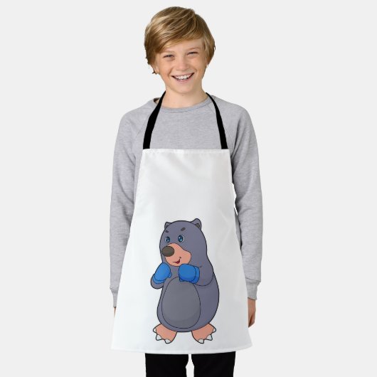 モルボクシングボクサーボクシング手袋 エプロン (着用した状態)