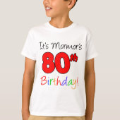 モルモア80番目の誕生日 Tシャツ (正面)