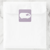 モルモットうんちステッカー スクエアシール (バッグ)