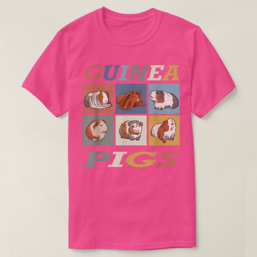 モルモットおもしろい恋人 Tシャツ (デザイン正面)