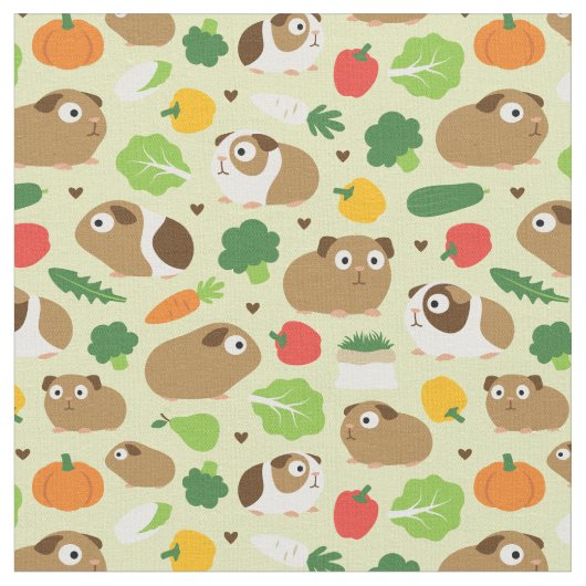 モルモットおよび彼らの御馳走 ファブリック (クローズアップ)