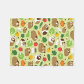 モルモットおよび彼らの御馳走 フリースブランケット (正面(横))