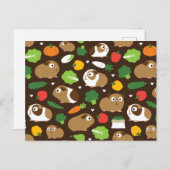 モルモットおよび彼らの御馳走 ポストカード (正面/裏面)