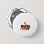 モルモットおよび黄色い鳥 缶バッジ (正面&裏面)
