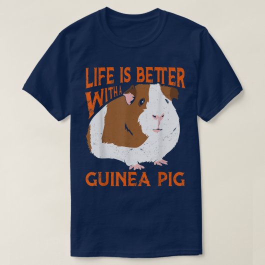 モルモットかわいい動物の芸術の方がいい Tシャツ (デザイン正面)