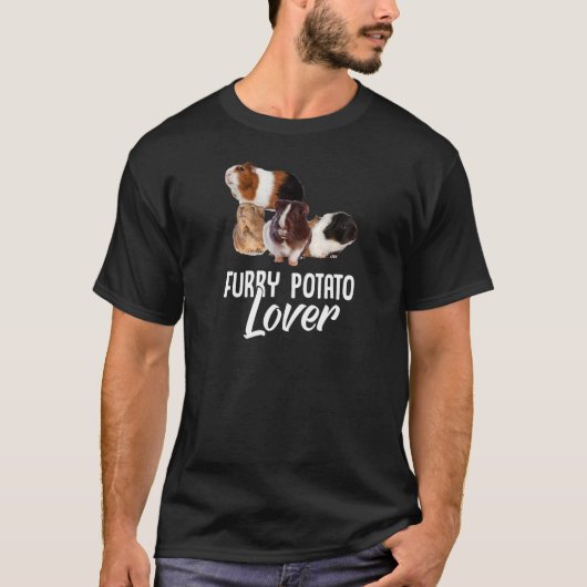 モルモットかわいい毛皮のジャガイモ Tシャツ (正面)