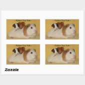 モルモットがシールを支配 長方形シール (シート)