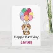 モルモットがバルーンカードカラフルでハエを飛ばす カード (正面)
