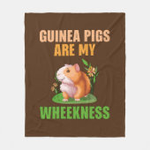 モルモットがブラウンの私の喘息だ フリースブランケット (正面)