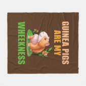 モルモットがブラウンの私の喘息だ フリースブランケット (正面(横))