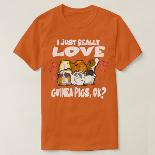 モルモットが大好きなんだ Tシャツ (デザイン正面)